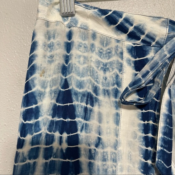 Lafayette 148 Womens Tie Dye Palazzo Wrap Front Pants - Picture 7 of 10